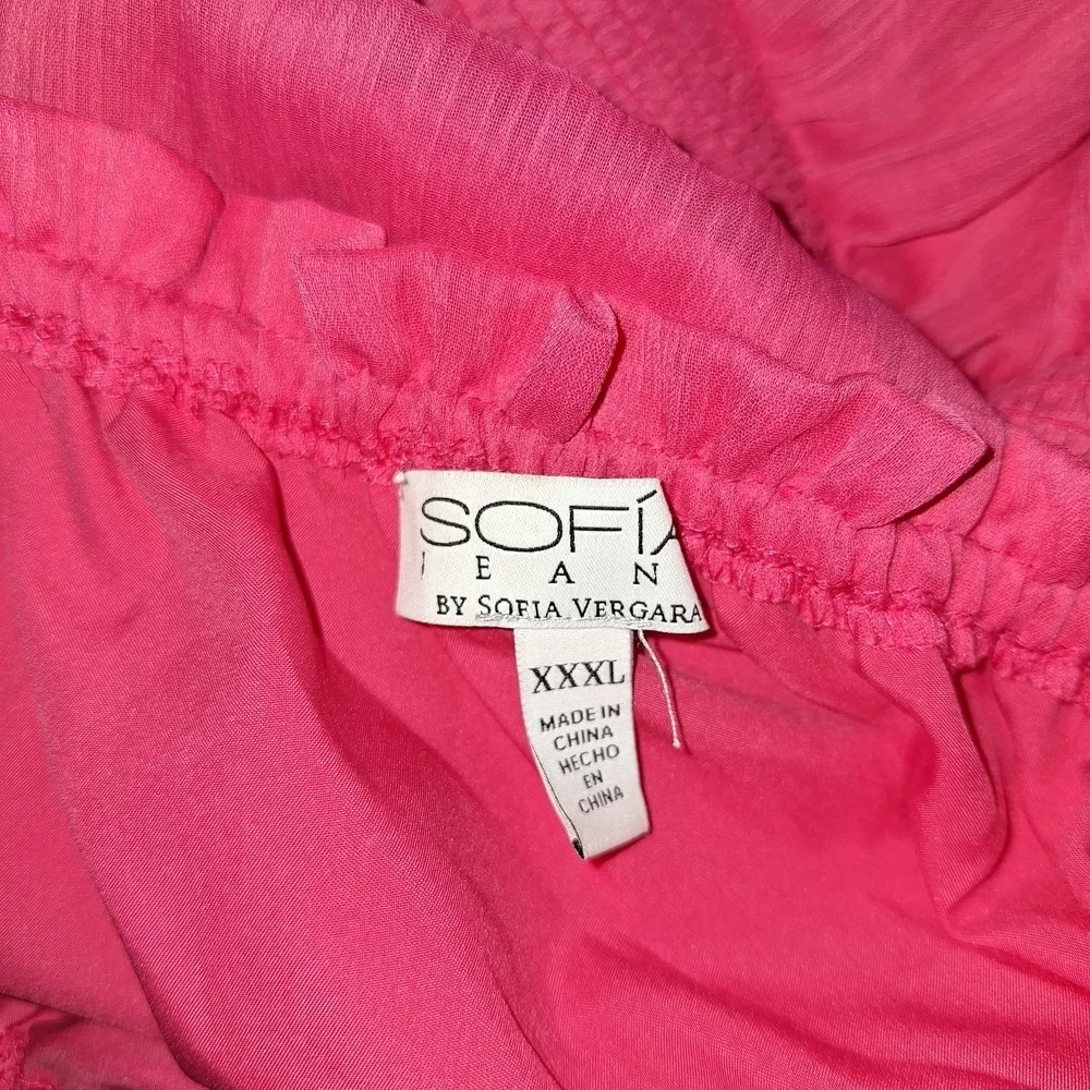 Sofia by Sofia Vergara Pink Ruffled Top